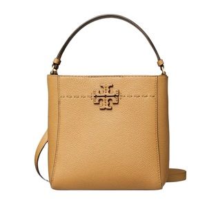 Tory Burch Small McGraw Leather Bucket Bag